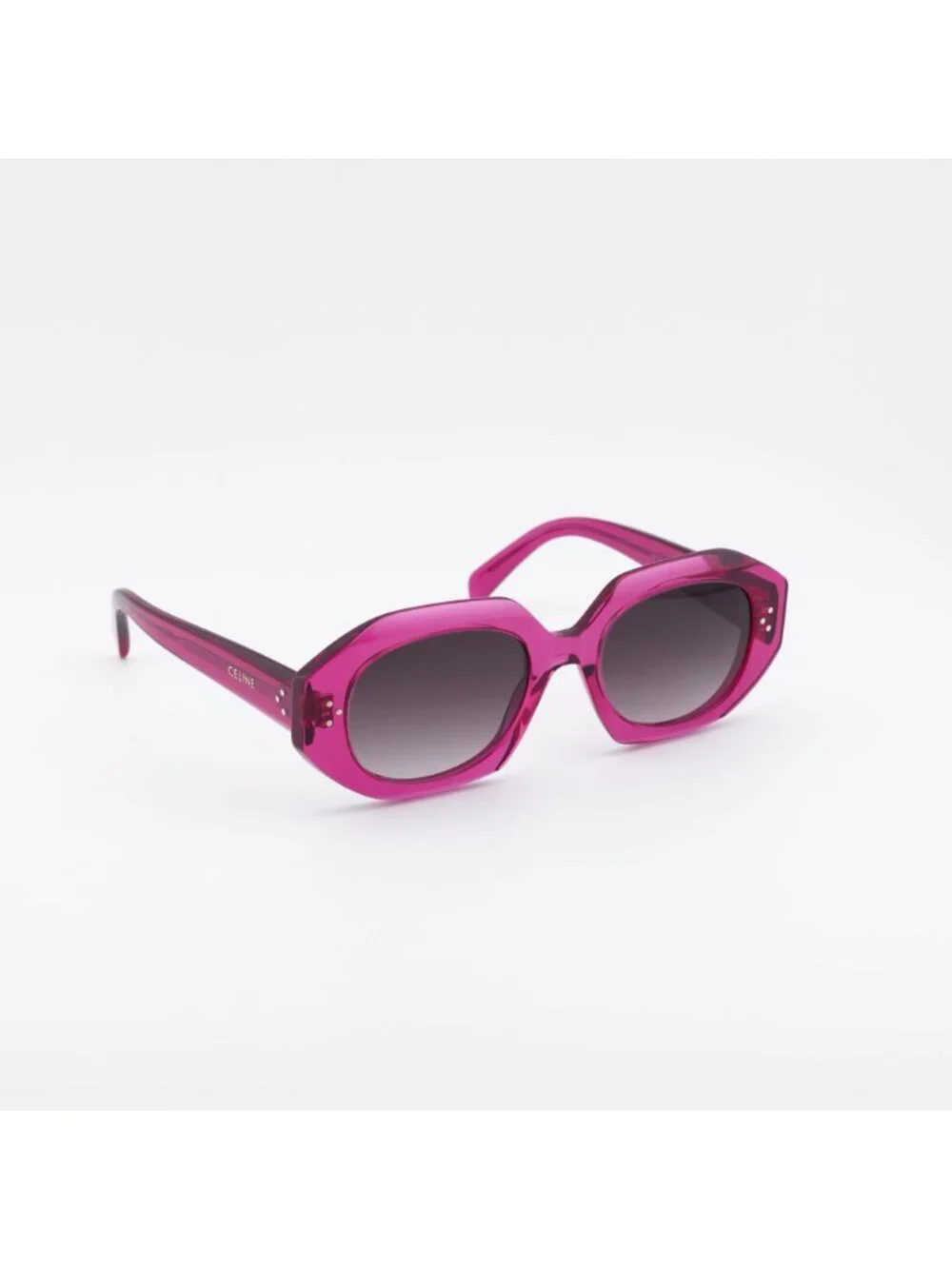 Celine CL40319I 72F Women Sunglasses Rose Rectangle Frame, Brown Lenses